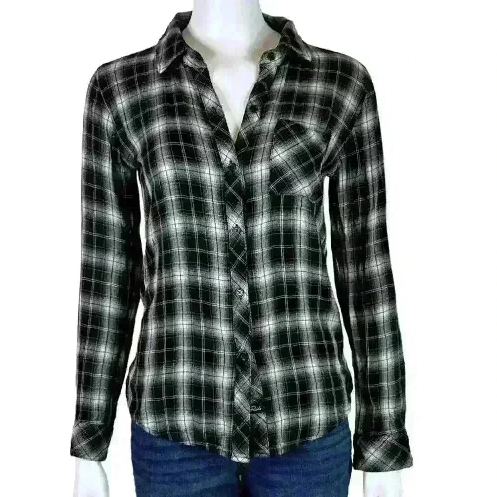 Rails Black and white Button Down Shirt Size XS